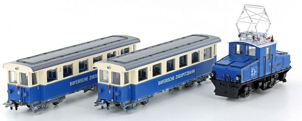 Kato HobbyTrain Lemke H43104 - Zugspitzbahn Electric Locomotive with 2 passenger cars
